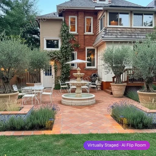 Mediterranean Outdoor room — AI outdoor staging