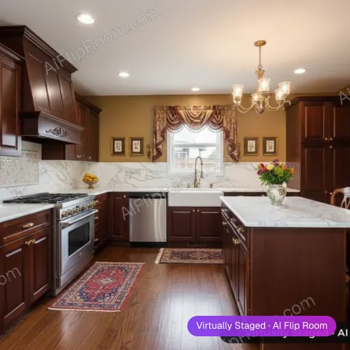 Traditional interior — AI virtual staging