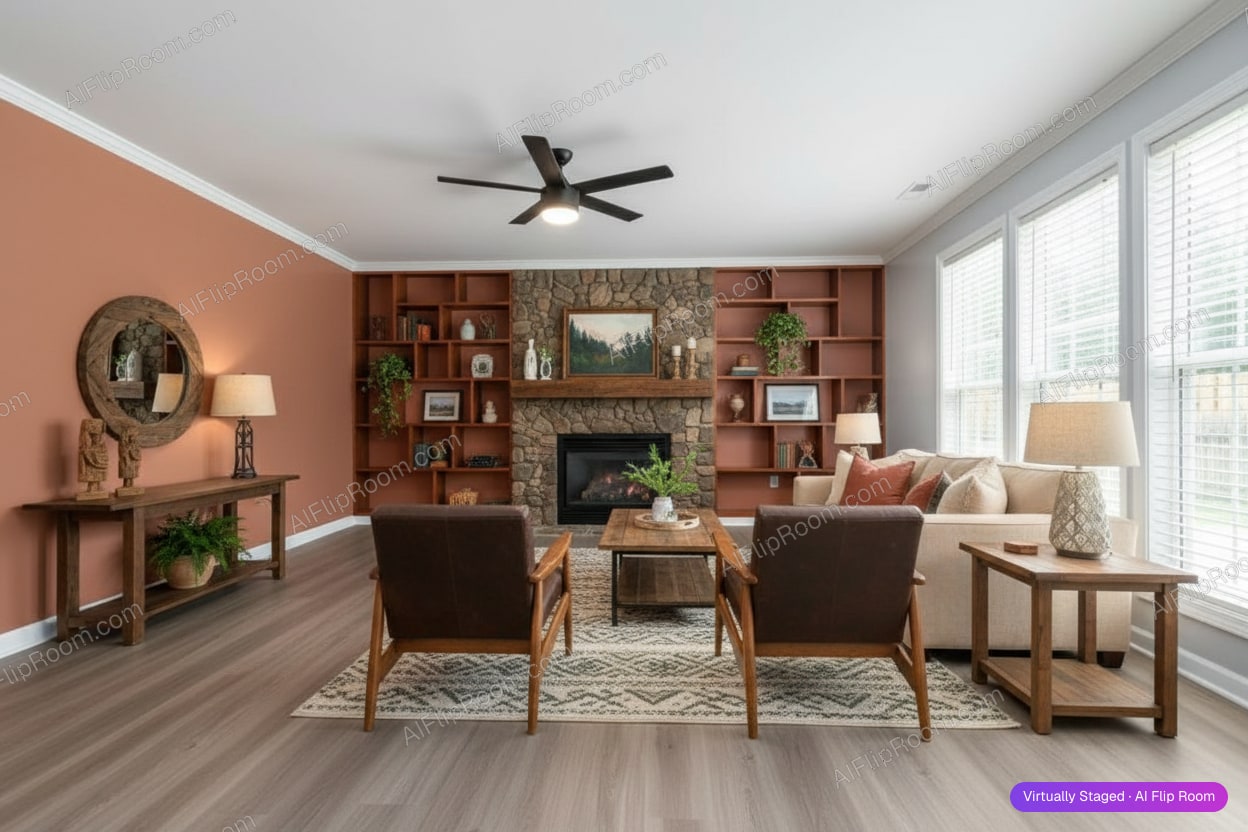 Rustic interior — AI virtual staging
