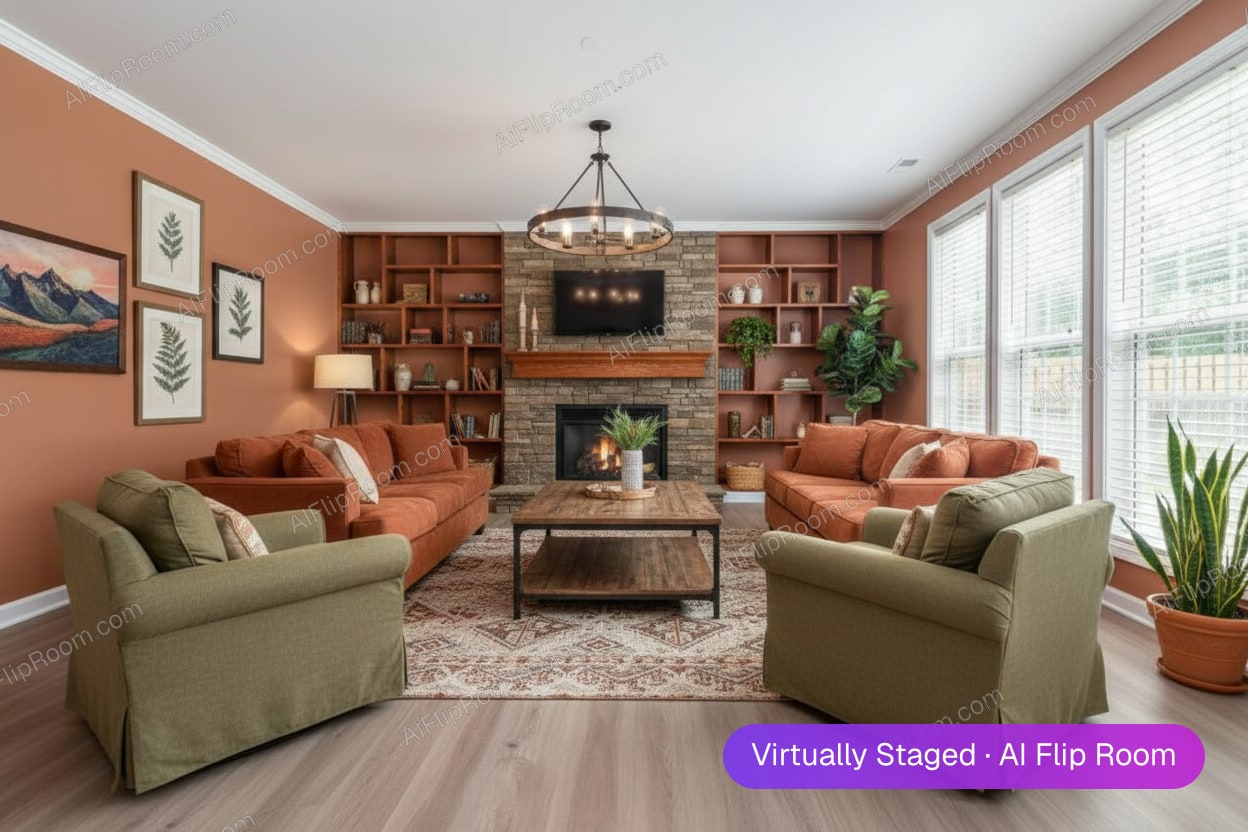Rustic interior — AI virtual staging