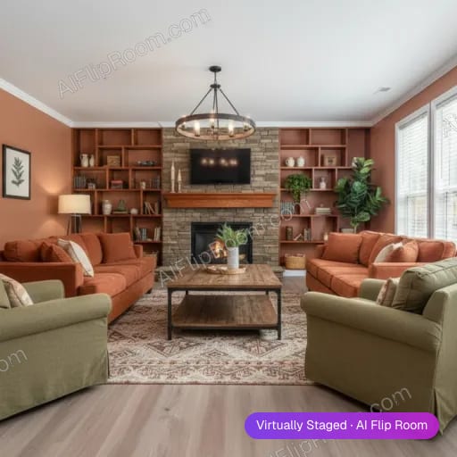 Rustic room — AI virtual staging