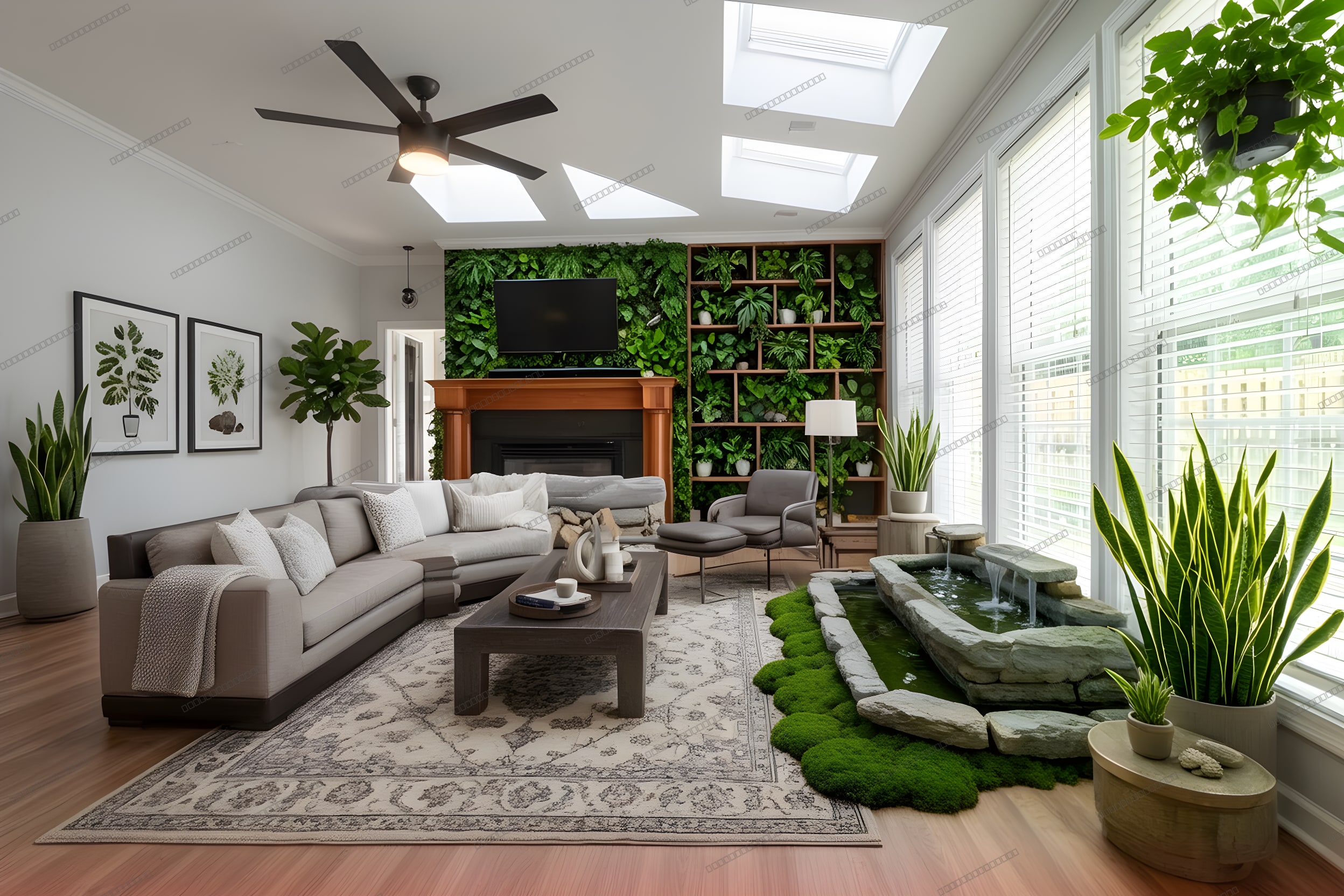 Biophilic room — AI virtual staging