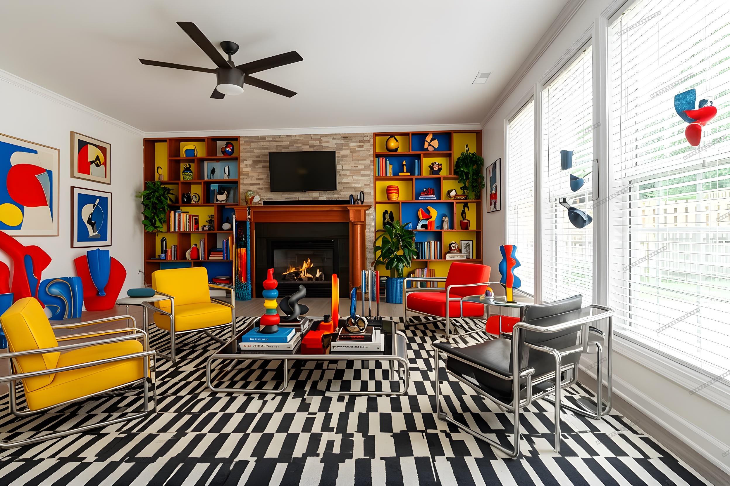 Bauhaus room — AI virtual staging